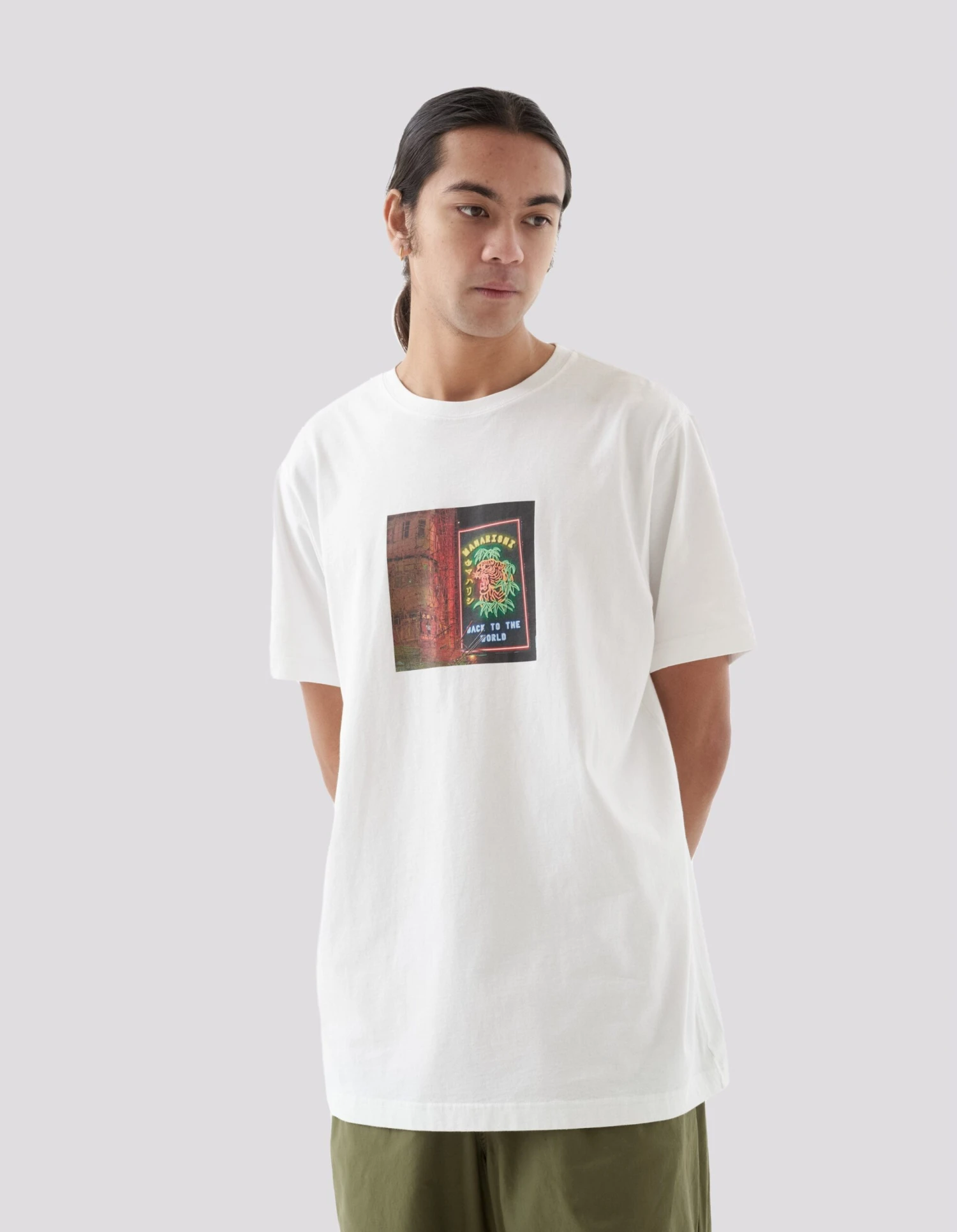 Maharishi 1281 Neon Tiger T-Shirt White 2 Maharishi 1281 Neon Tiger T-Shirt White - Image 2