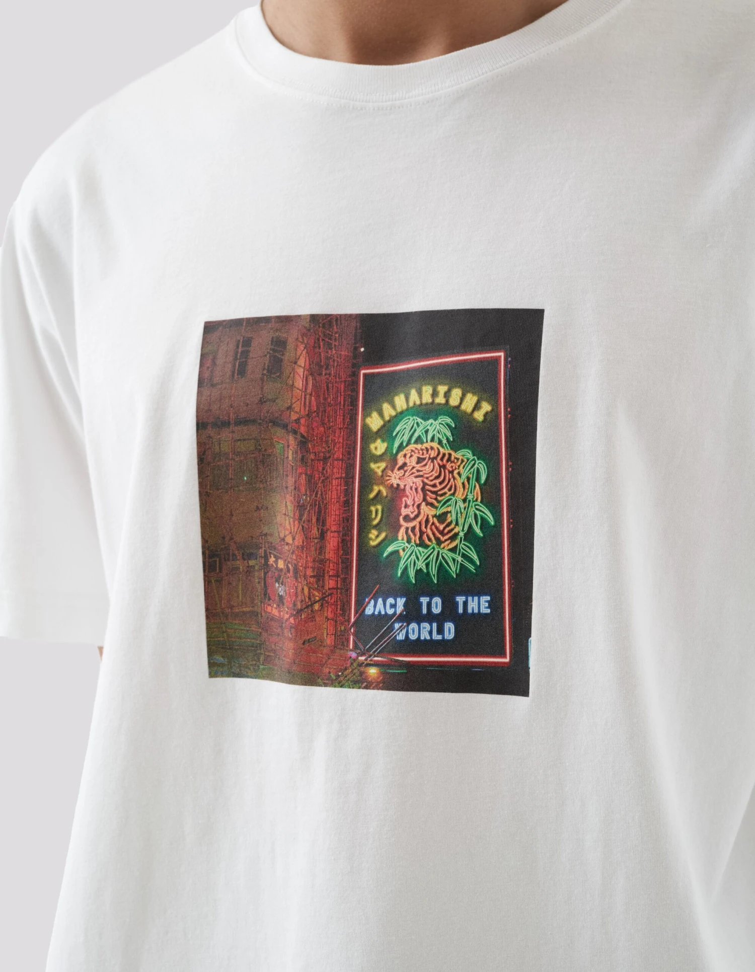 Maharishi 1281 Neon Tiger T-Shirt White 3 Maharishi 1281 Neon Tiger T-Shirt White - Image 3