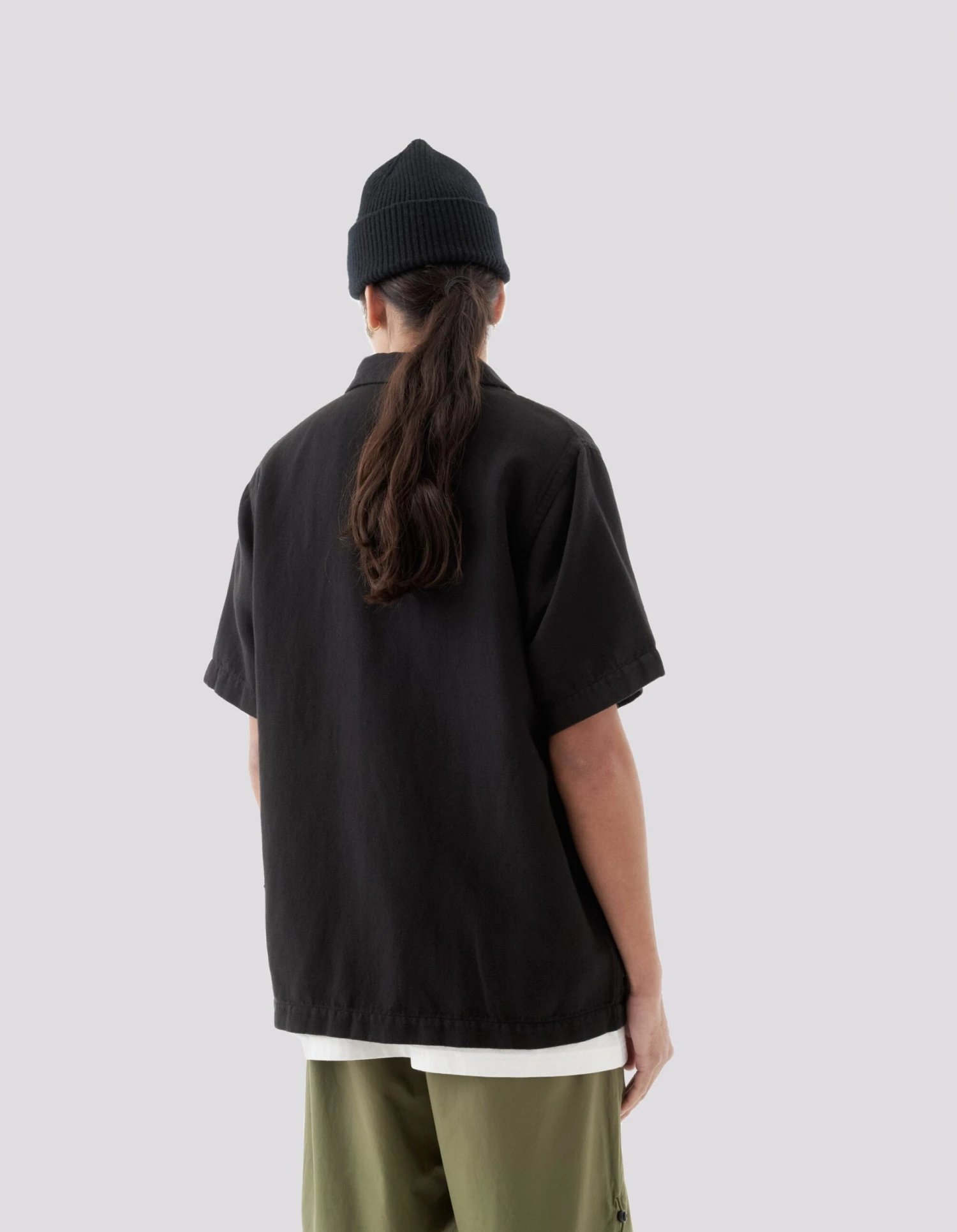 Maharishi 5005 Hemp Camp Collar Shirt Black 3 Maharishi 5005 Hemp Camp Collar Shirt Black - Image 3