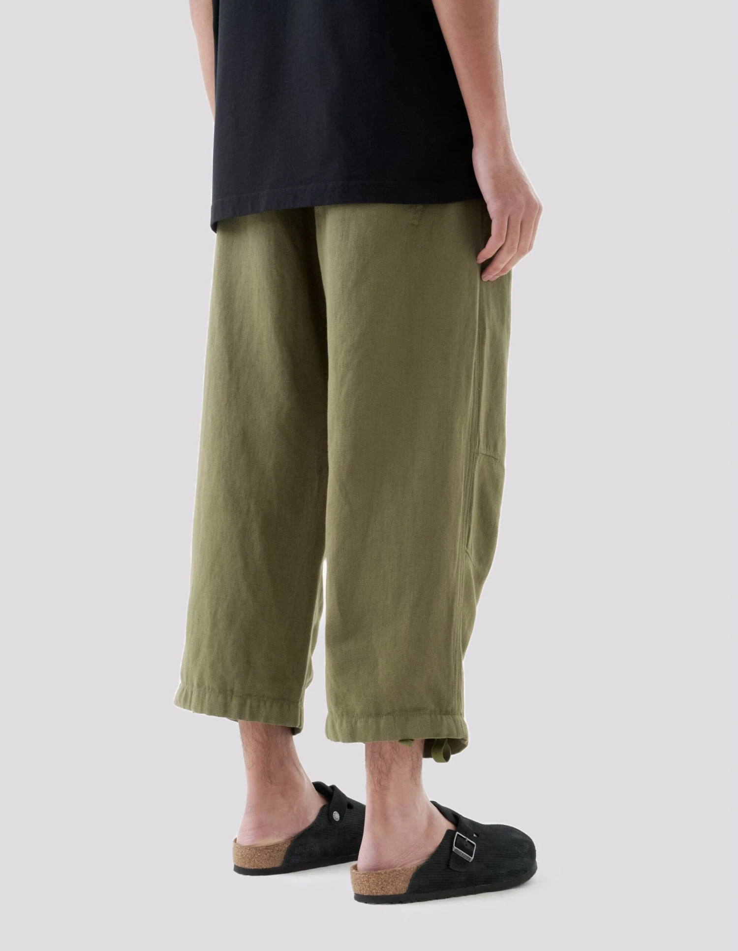 Maharishi 5008 Hemp Asym Cropped Track Pants Olive OG-107F 4 Maharishi 5008 Hemp Asym Cropped Track Pants Olive OG-107F - Image 4
