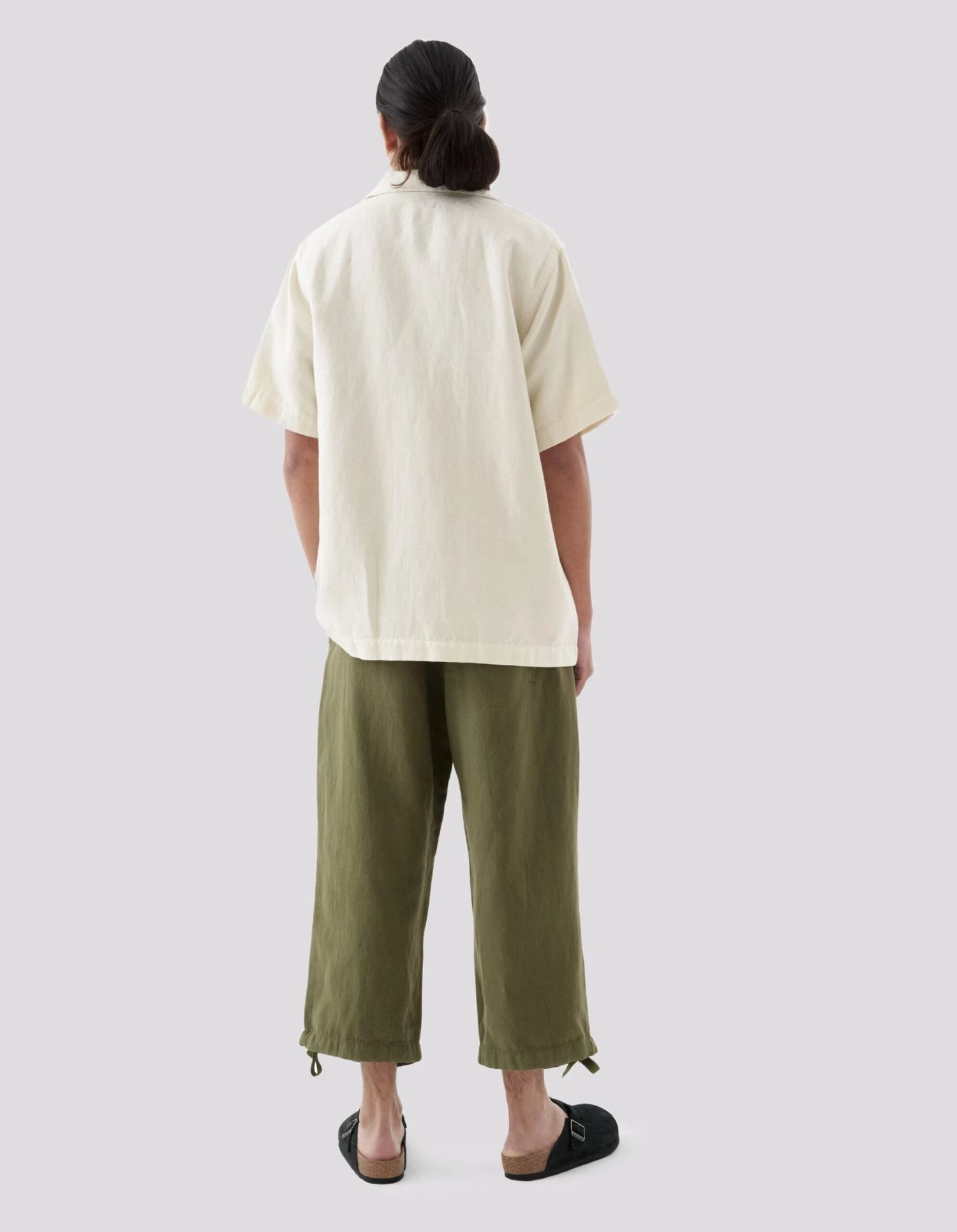 Maharishi 5008 Hemp Asym Cropped Track Pants Olive OG-107F 6 Maharishi 5008 Hemp Asym Cropped Track Pants Olive OG-107F - Image 6