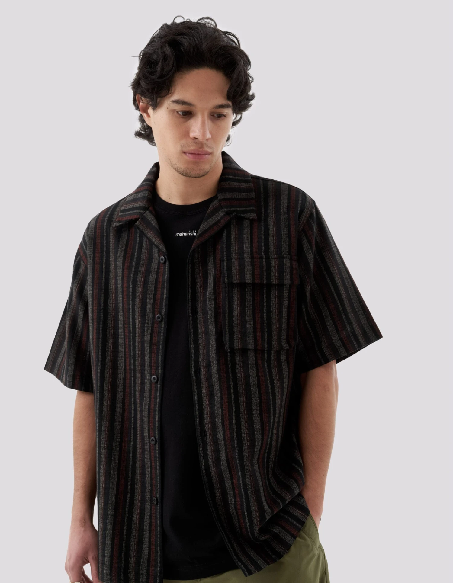 Maharishi 5116 Wagara Summer Shirt Black 2 Maharishi 5116 Wagara Summer Shirt Black - Image 2