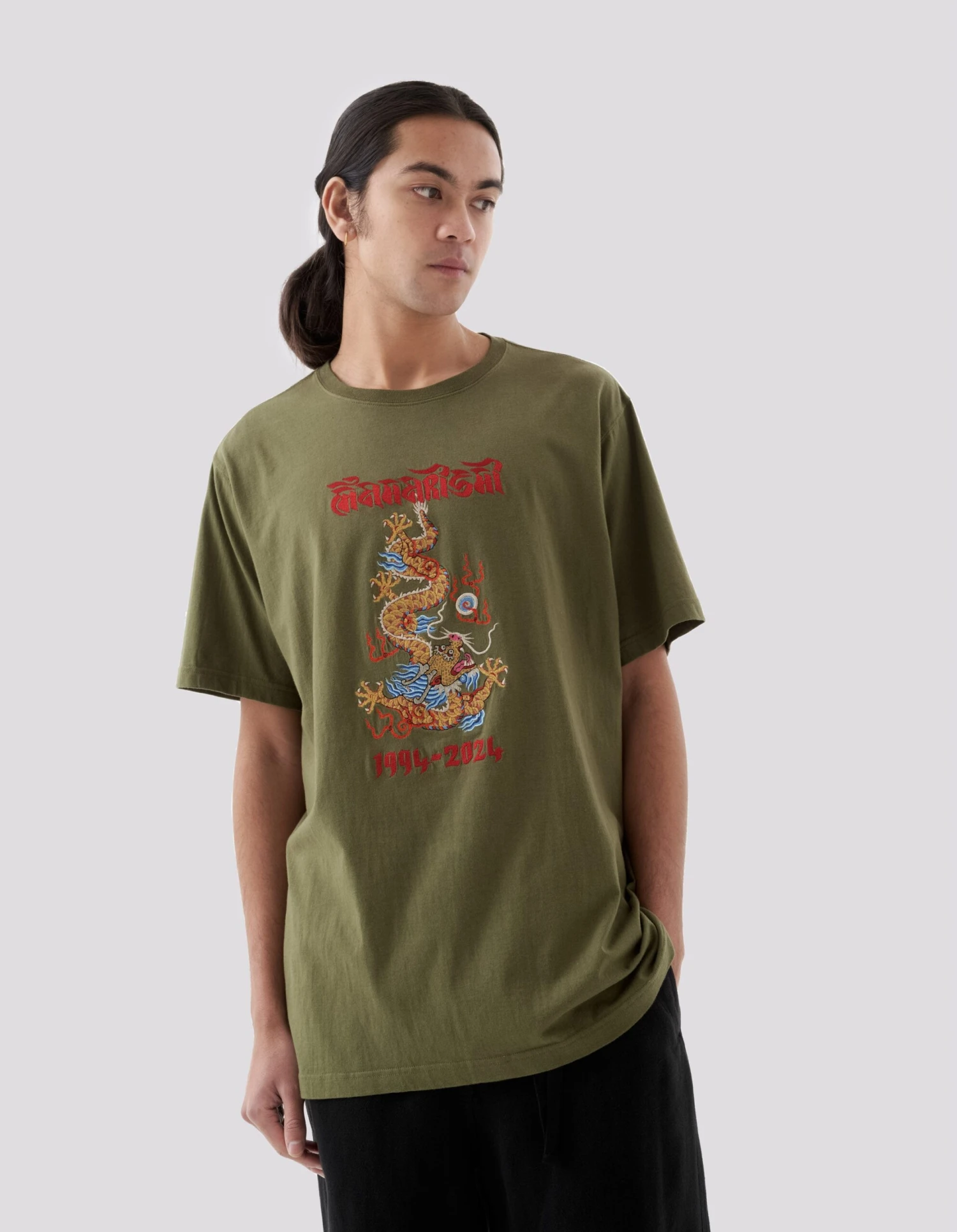 Maharishi 5017 Descending Dragon T-Shirt Olive 2 Maharishi 5017 Descending Dragon T-Shirt Olive - Image 2