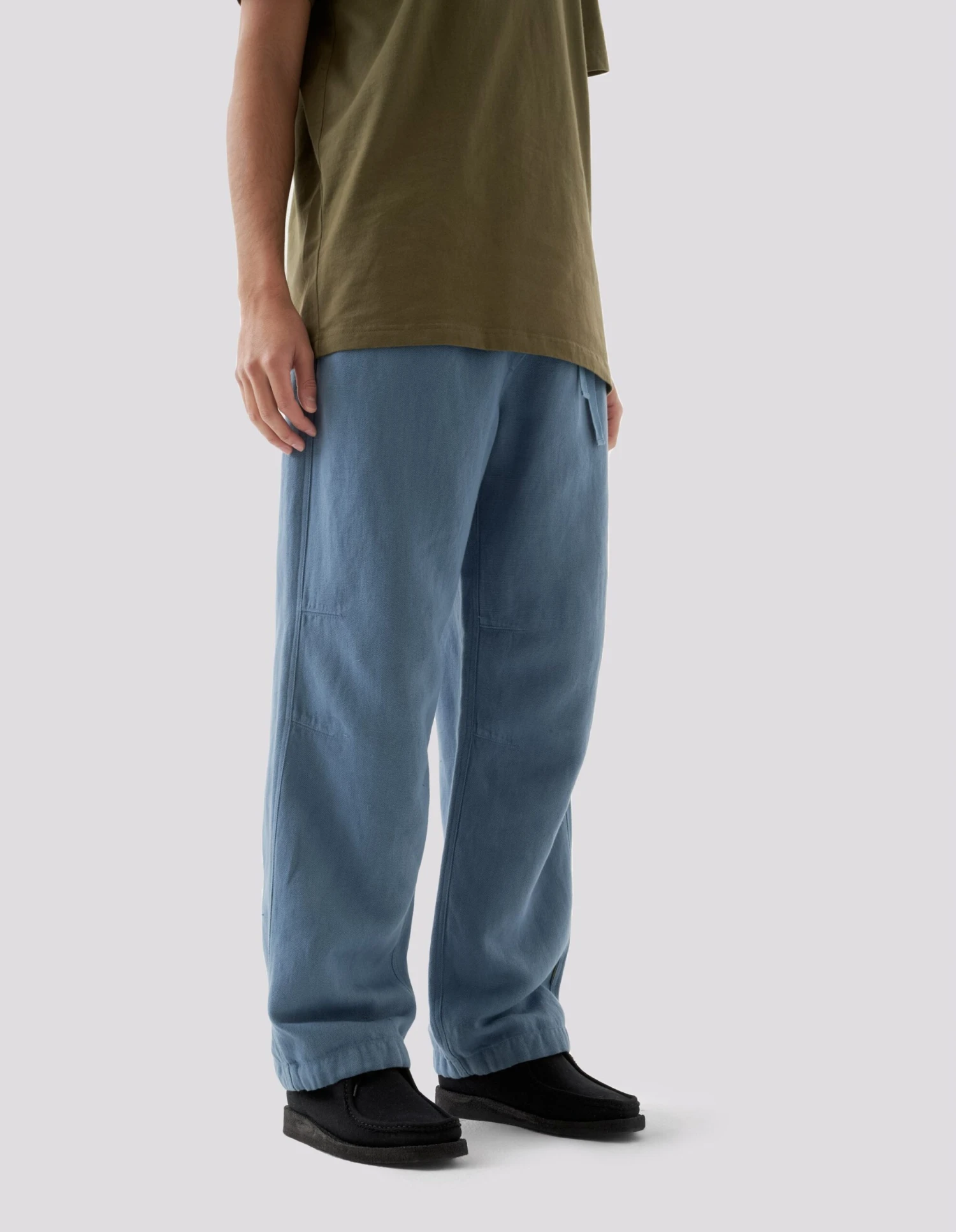 Maharishi 5006 Hemp Asym Loose Track Pants Subdued Blue 3 Maharishi 5006 Hemp Asym Loose Track Pants Subdued Blue - Image 3