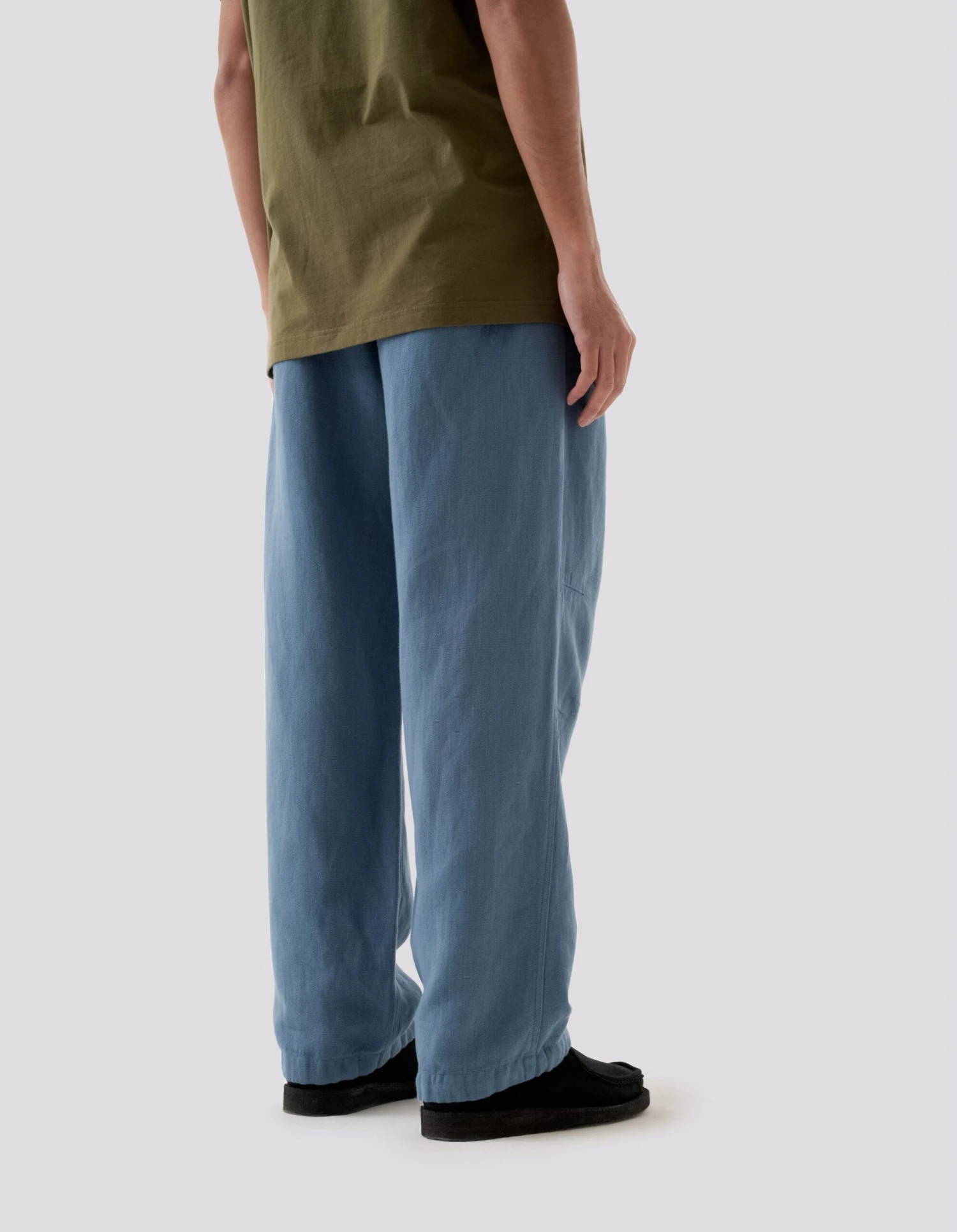 Maharishi 5006 Hemp Asym Loose Track Pants Subdued Blue 4 Maharishi 5006 Hemp Asym Loose Track Pants Subdued Blue - Image 4