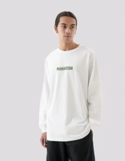 Maharishi 1277 Woodblock Dragon L/S T-Shirt White 10 Maharishi 1277 Woodblock Dragon L/S T-Shirt White -Maharishi Shop ss24633 5566