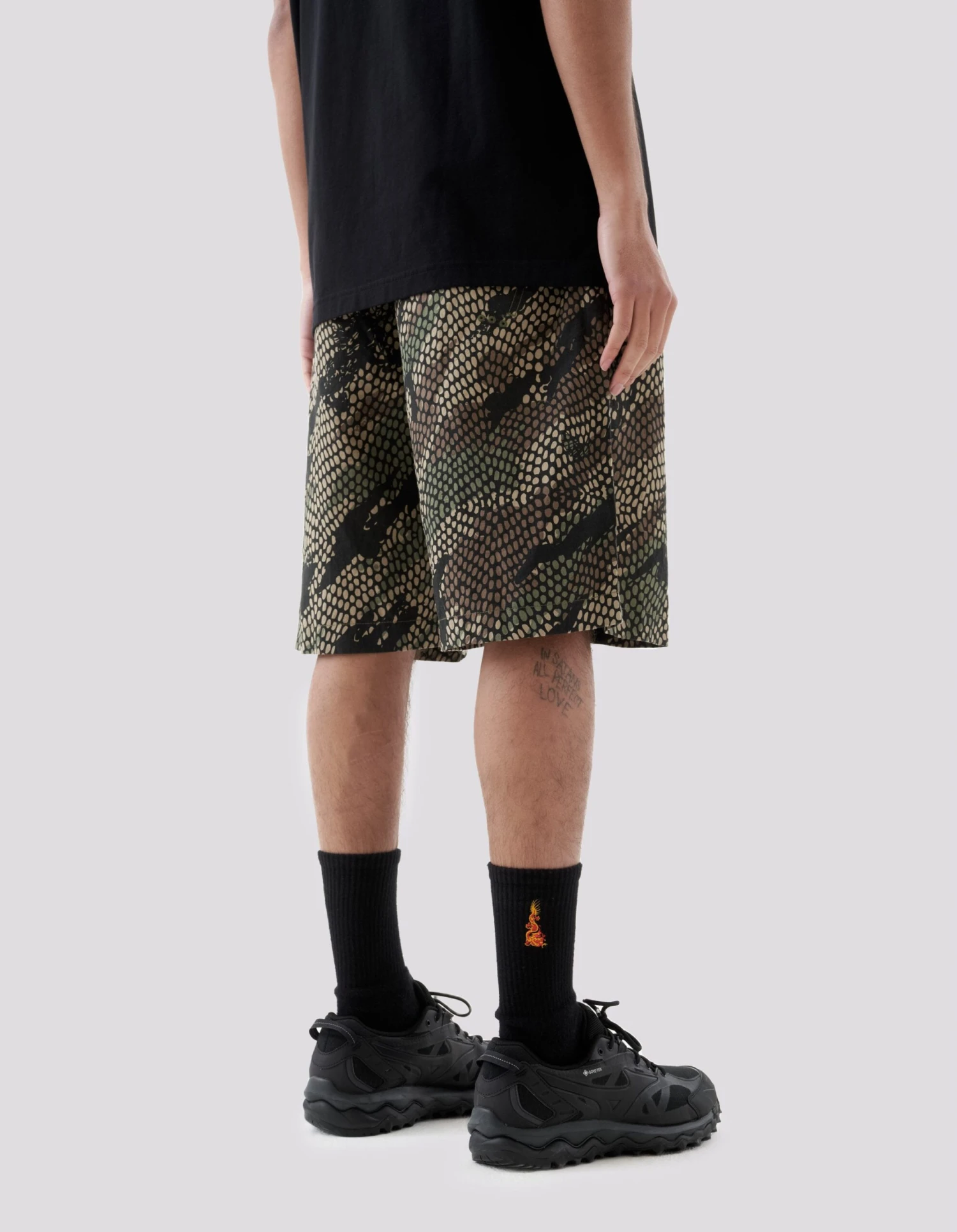 Maharishi 5072 Camo Hemp Loose Track Shorts Woodland 4 Maharishi 5072 Camo Hemp Loose Track Shorts Woodland - Image 4