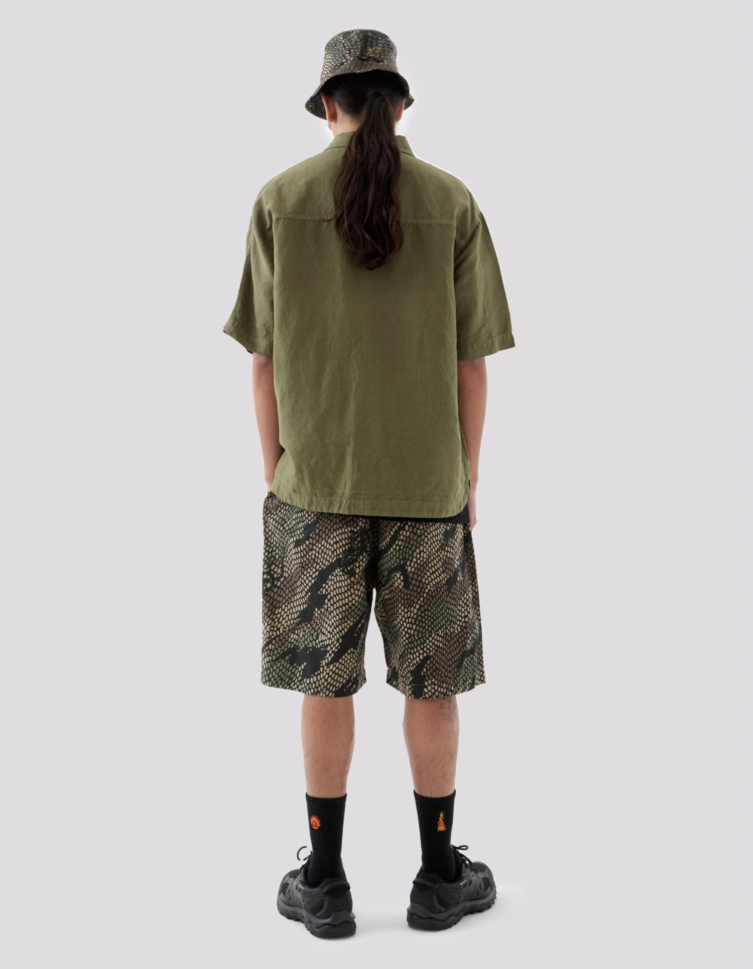 Maharishi 5072 Camo Hemp Loose Track Shorts Woodland 6 Maharishi 5072 Camo Hemp Loose Track Shorts Woodland - Image 6