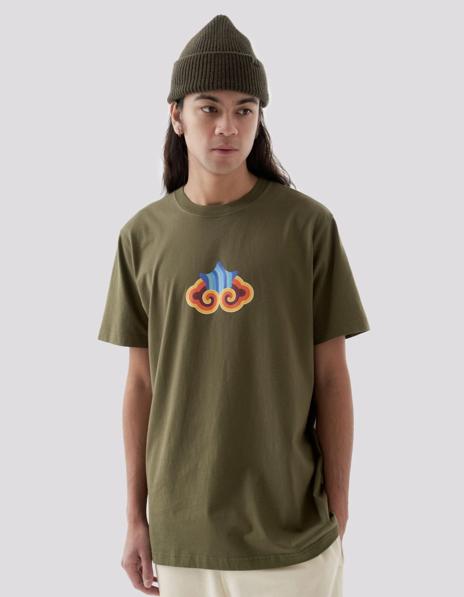 1265 Maharishi Cloud Temple T-Shirt Olive 2 1265 Maharishi Cloud Temple T-Shirt Olive - Image 2