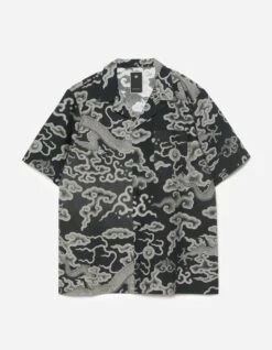 Maharishi 1282 Cloud Dragon Camp Collar Shirt Black