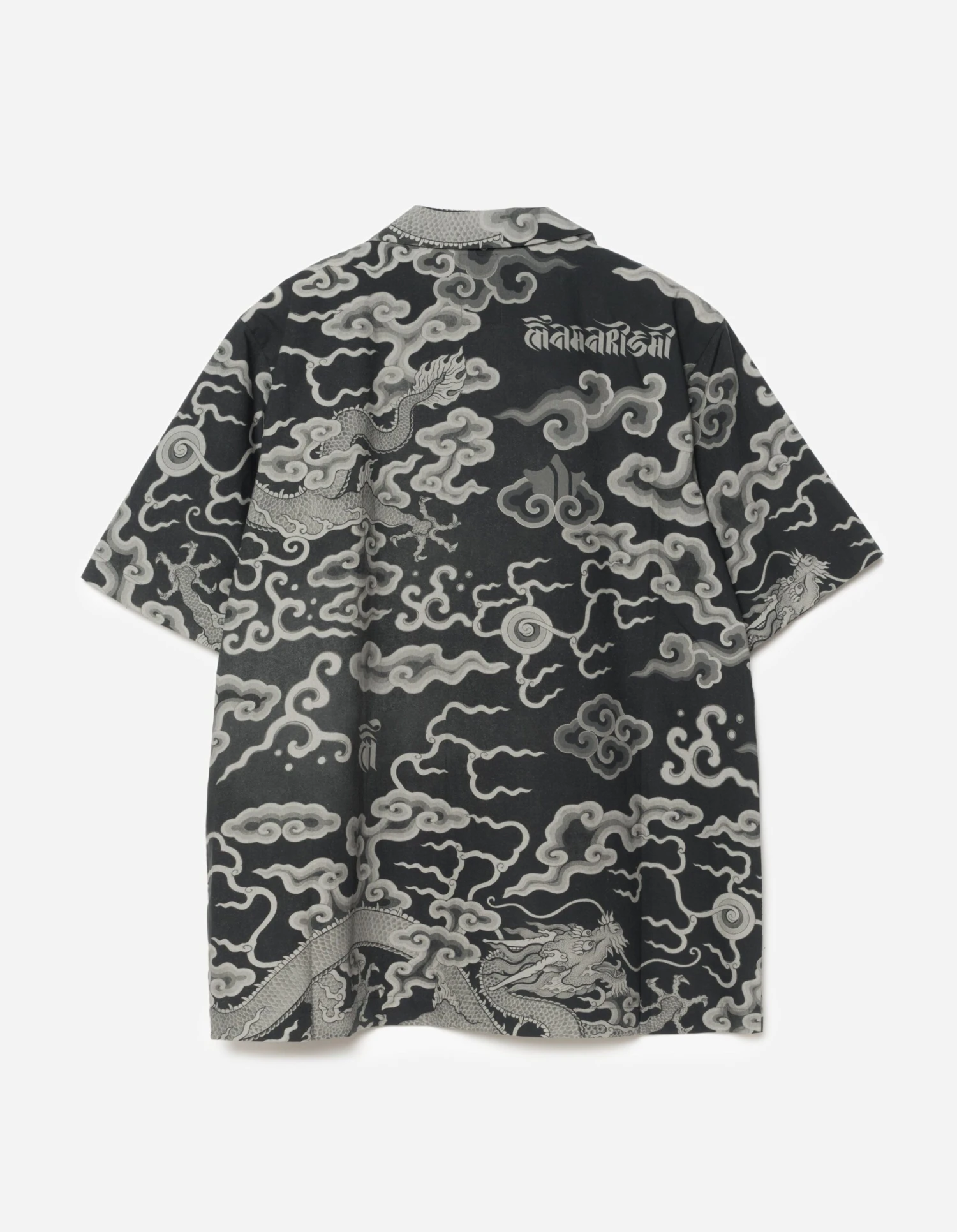 Maharishi 1282 Cloud Dragon Camp Collar Shirt Black 5 Maharishi 1282 Cloud Dragon Camp Collar Shirt Black - Image 5