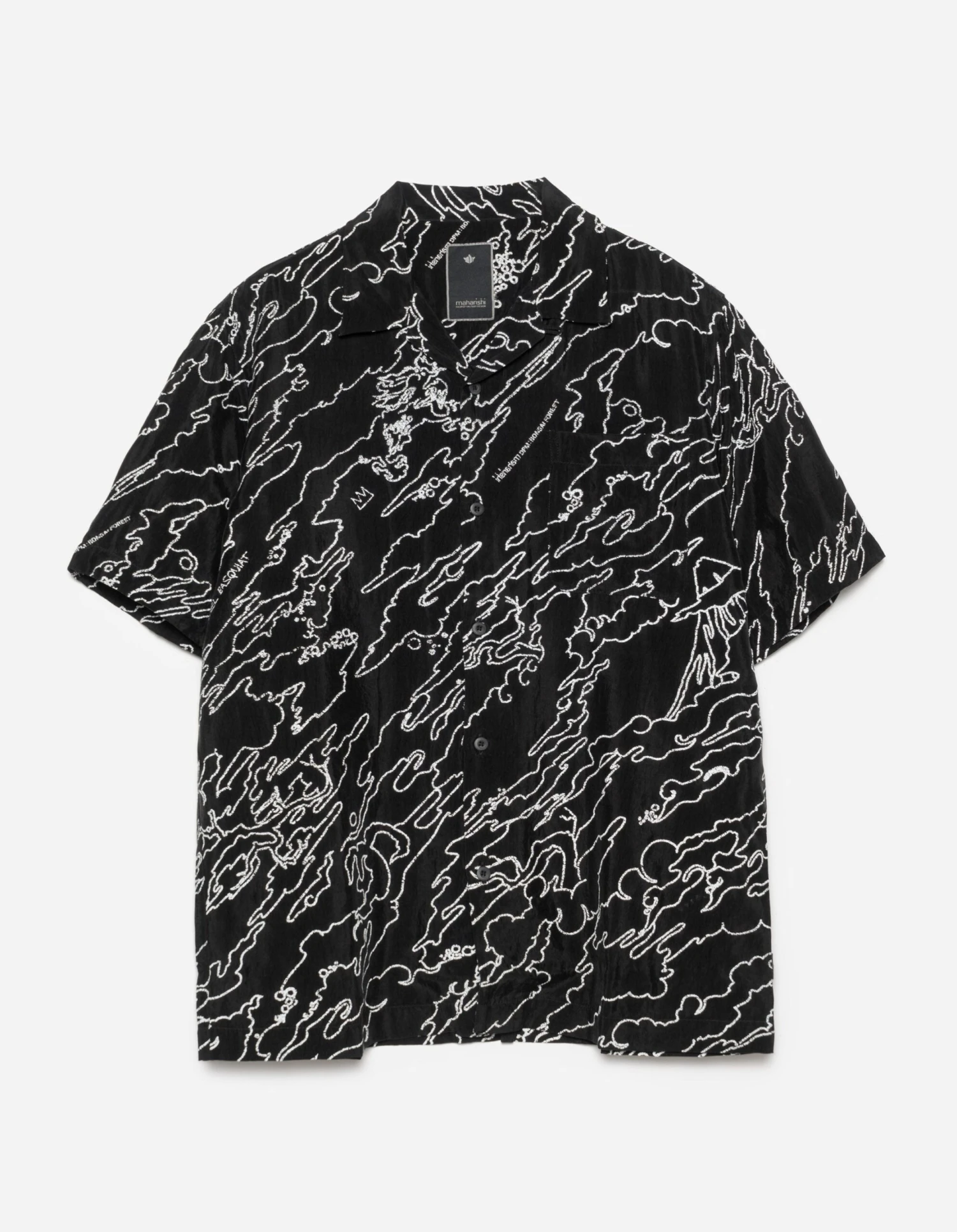 Maharishi 1312 Maha Basquiat Camo Shirt Black 1 Maharishi 1312 Maha Basquiat Camo Shirt Black