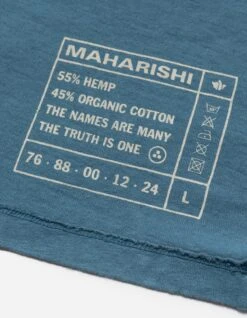 Maharishi 5000 Kesagiri Hemp Oversized T-Shirt Subdued Blue 19 Maharishi 5000 Kesagiri Hemp Oversized T-Shirt Subdued Blue -Maharishi Shop ss24 5000 subdued blue 70