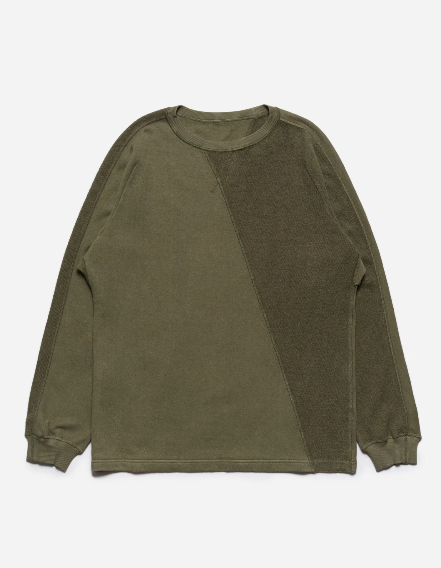 Maharishi 5001 Kesagiri Hemp Crew Sweat Olive OG-107F 1 Maharishi 5001 Kesagiri Hemp Crew Sweat Olive OG-107F