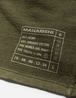Maharishi 5001 Kesagiri Hemp Crew Sweat Olive OG-107F 23 Maharishi 5001 Kesagiri Hemp Crew Sweat Olive OG-107F -Maharishi Shop ss24 5001 olive og 107f 70
