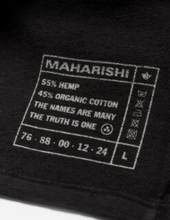 Maharishi 5002 Kesagiri Hemp Hooded Sweat Black BLK-108F 26 Maharishi 5002 Kesagiri Hemp Hooded Sweat Black BLK-108F -Maharishi Shop ss24 5002 black 80