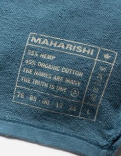 Maharishi 5002 Kesagiri Hemp Hooded Sweat Subdued Blue -Maharishi Shop ss24 5002 blue 80