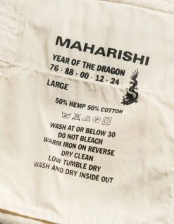 Maharishi 5031 Tibetan Clouds Track Pants Ecru 26 Maharishi 5031 Tibetan Clouds Track Pants Ecru -Maharishi Shop ss24 5031 ecru 90