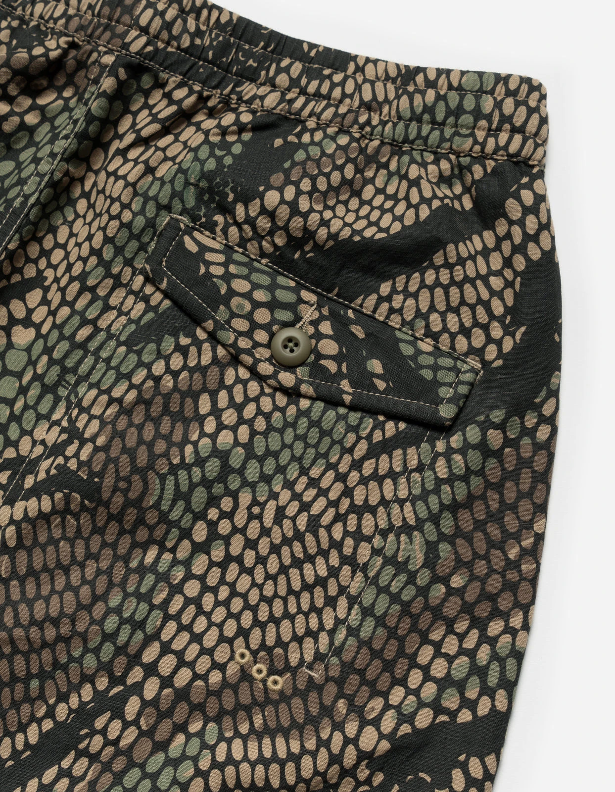 Maharishi 5072 Camo Hemp Loose Track Shorts Woodland 9 Maharishi 5072 Camo Hemp Loose Track Shorts Woodland - Image 9