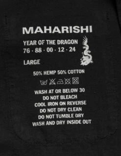 Maharishi 5078 Dragon Bamboo Hemp Shirt Black 27 Maharishi 5078 Dragon Bamboo Hemp Shirt Black -Maharishi Shop ss24 5078 black 80