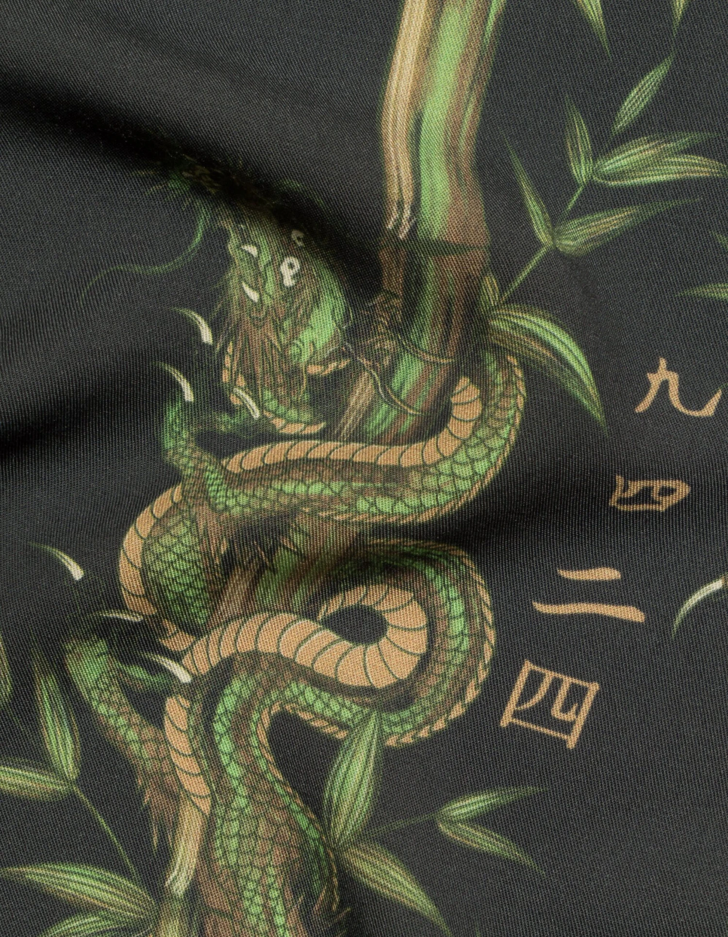 Maharishi 5081 Dragon Bamboo Bandana Black 2 Maharishi 5081 Dragon Bamboo Bandana Black - Image 2