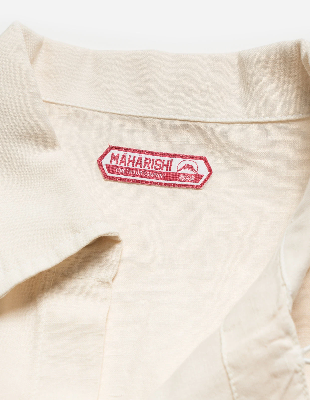 Maharishi 5120 Hemp Asym Monk Shirt Ecru 9 Maharishi 5120 Hemp Asym Monk Shirt Ecru - Image 9