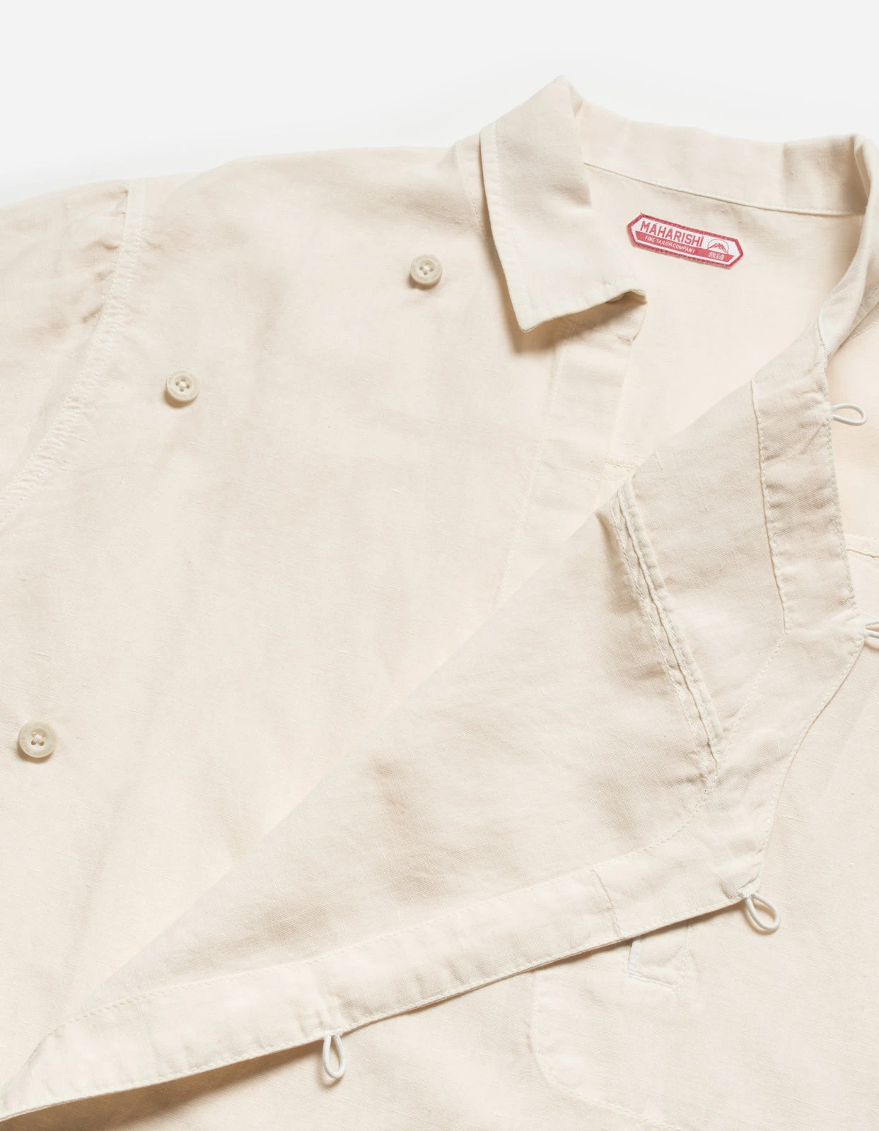 Maharishi 5120 Hemp Asym Monk Shirt Ecru 10 Maharishi 5120 Hemp Asym Monk Shirt Ecru - Image 10