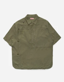 Maharishi 5120 Hemp Asym Monk Shirt Olive