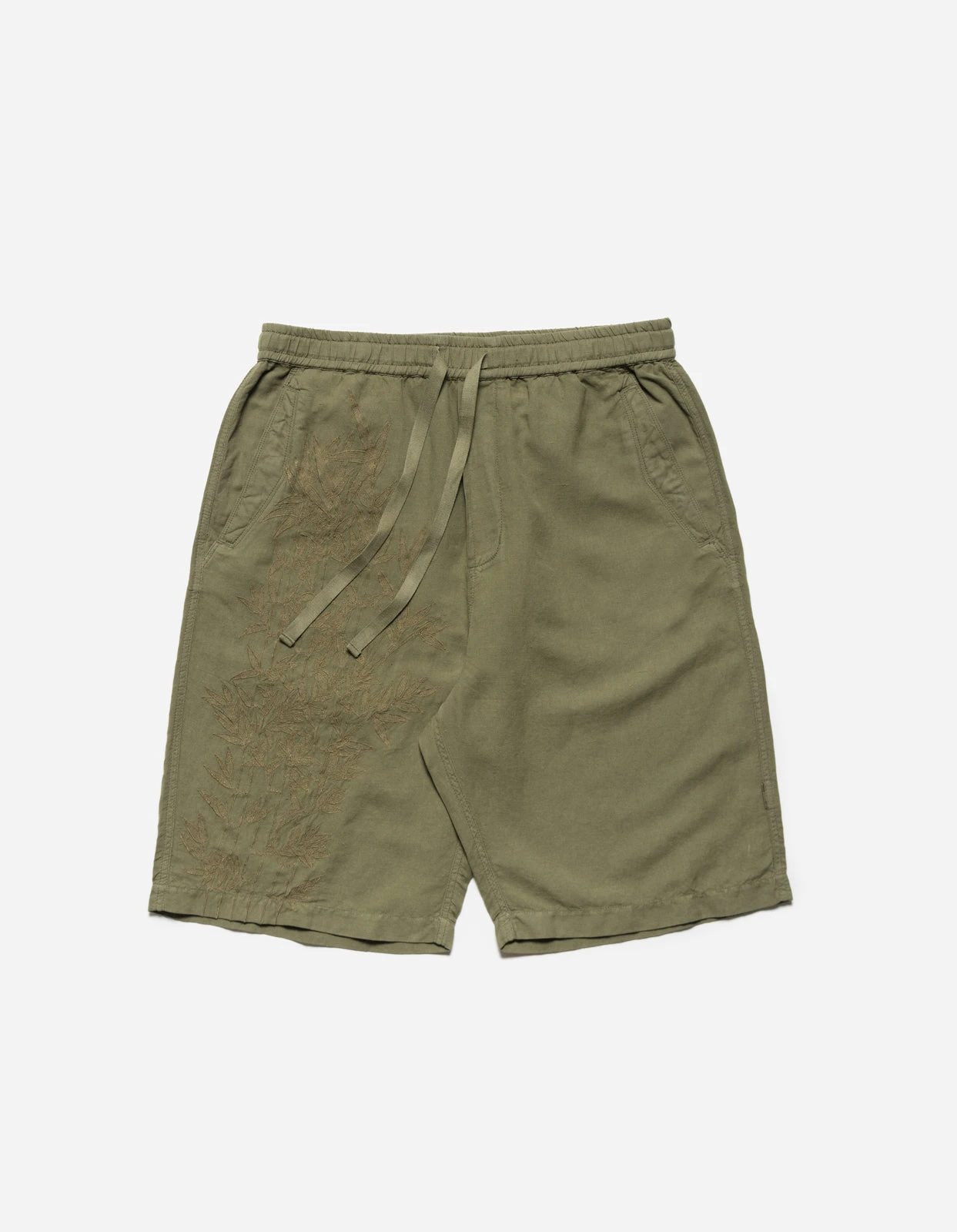 Maharishi 5121 Dragon Bamboo Hemp Track Shorts Olive OG-107F 1 Maharishi 5121 Dragon Bamboo Hemp Track Shorts Olive OG-107F