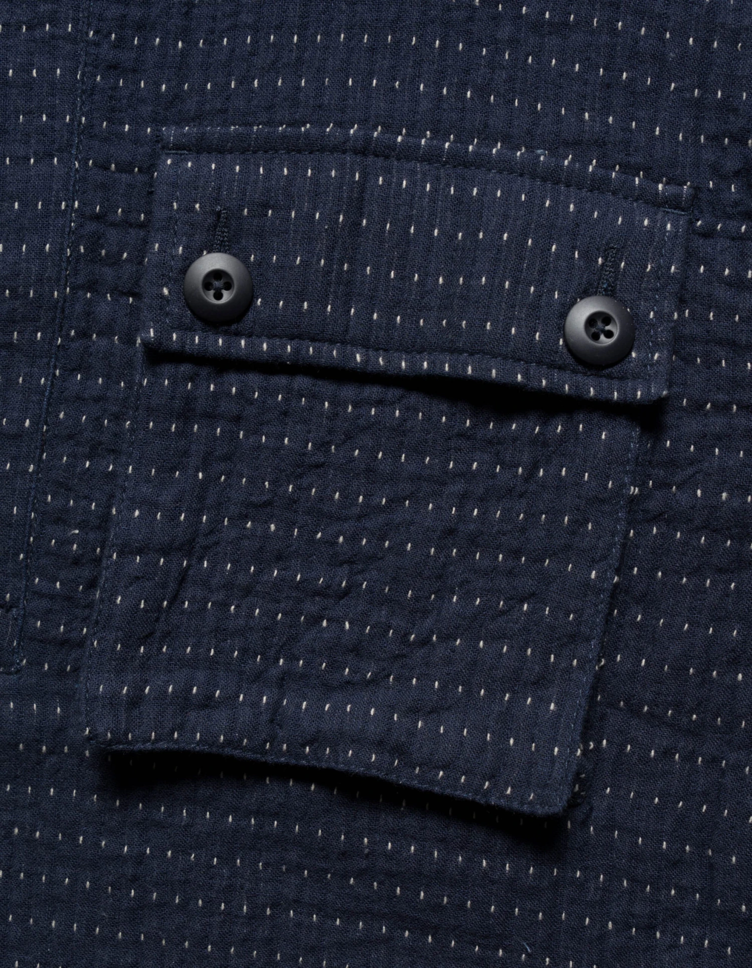 Maharishi 5132 Noragi Cargo Kurta Shirt Indigo 9 Maharishi 5132 Noragi Cargo Kurta Shirt Indigo - Image 9